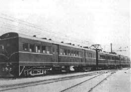 Carros de passageiros para trens de subúrbio, adquiridos nos anos 40, nos Estados Unidos